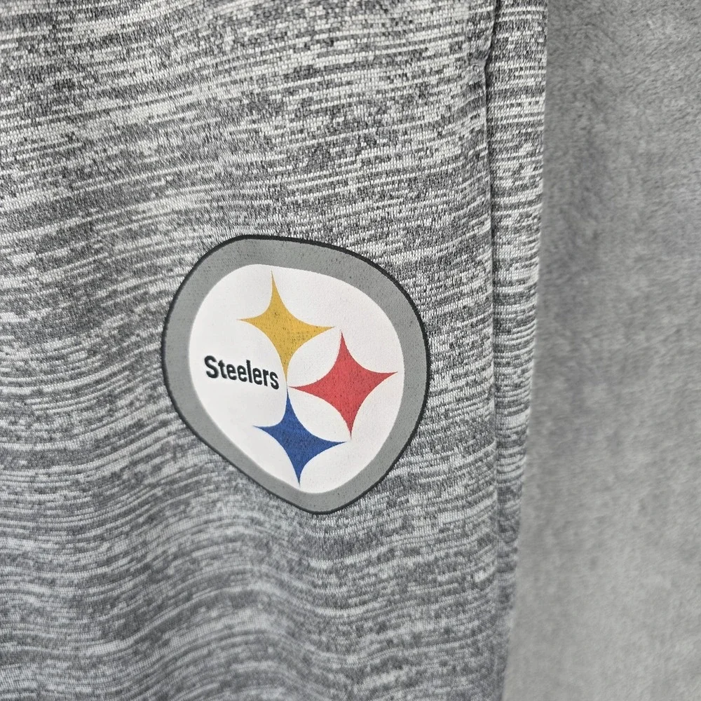 NFL Team Apparel Pittsburgh Steelers Kids Grey Space Dye Joggers‎ Size 18-20